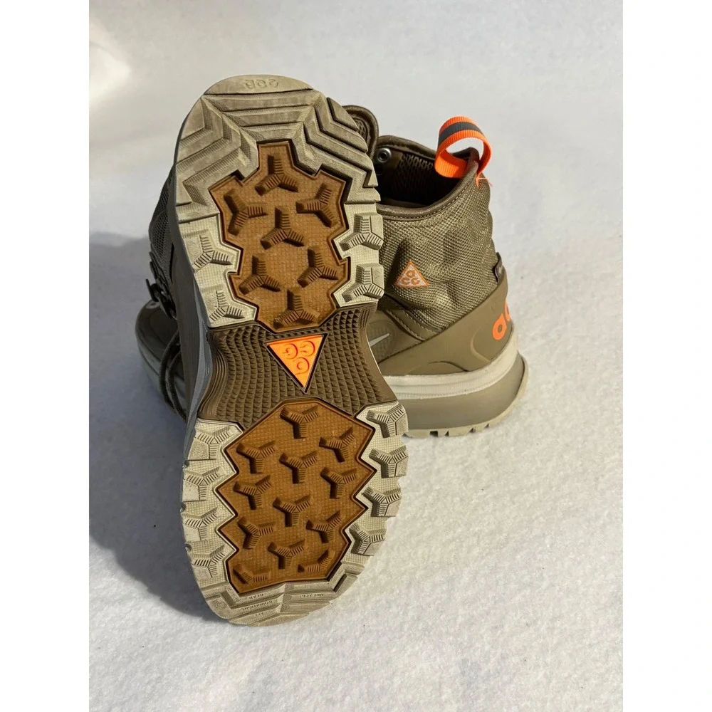 Nike ACG Air Zoom Gaiadome GORE-TEX Khaki Orange Boots DD2858-202 Boys 3.5